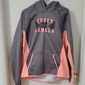Under Armour Charcoal and Coral Hoodie